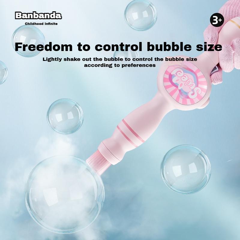 Elastic bubble fog wand