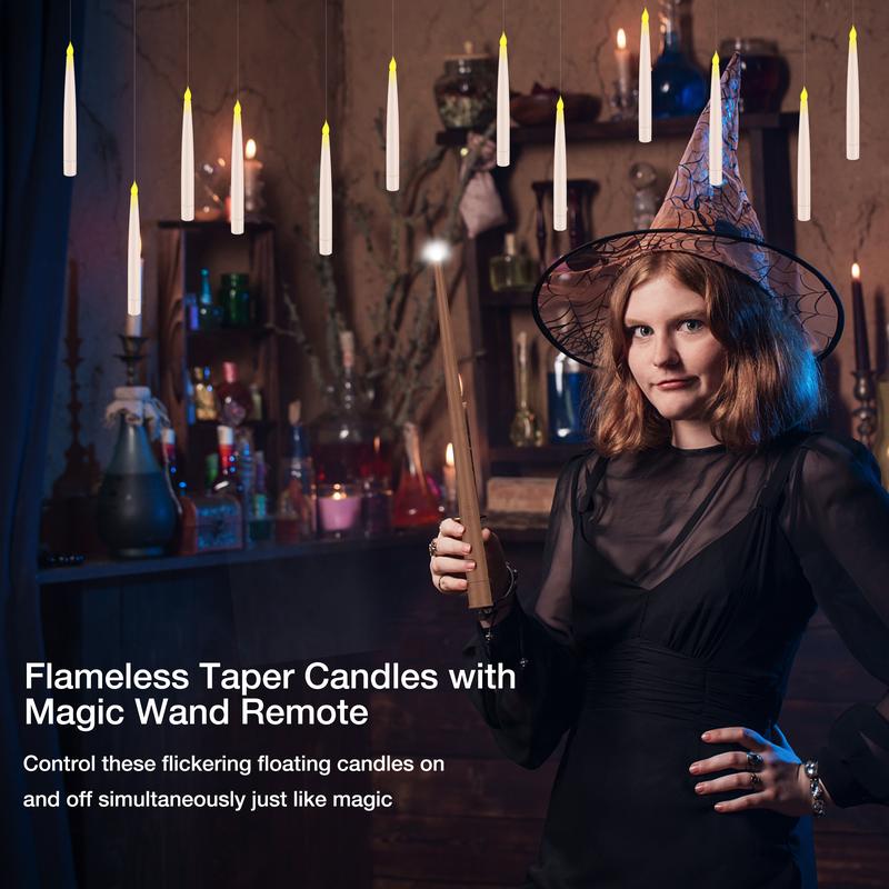 Flameless Candles with Magic Wand Remote for Christmas Decor