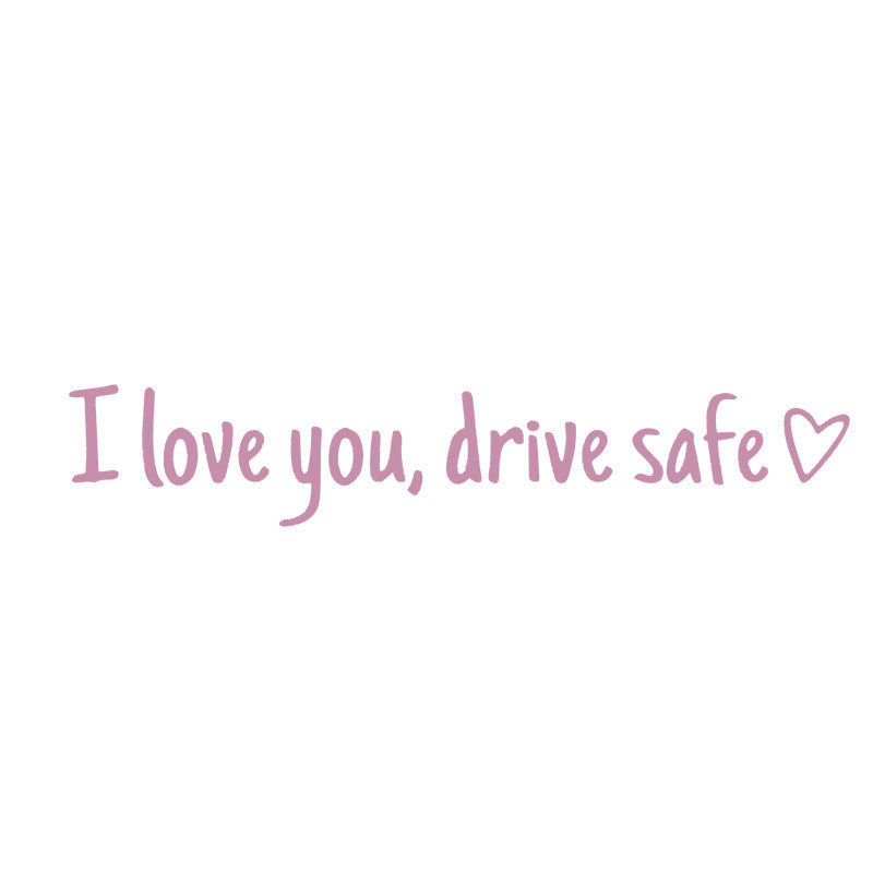 5 Pcs Rear View Mirror Decal - I Love You Drive Safe Decal