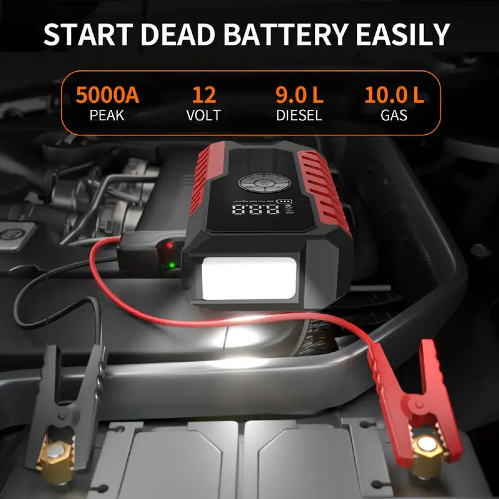 Portable Car Jump Starter with Air Compressor
