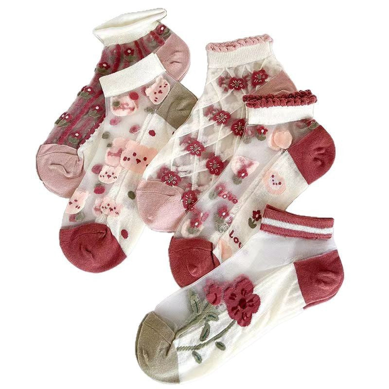 Women's Summer Thin Silk Socks