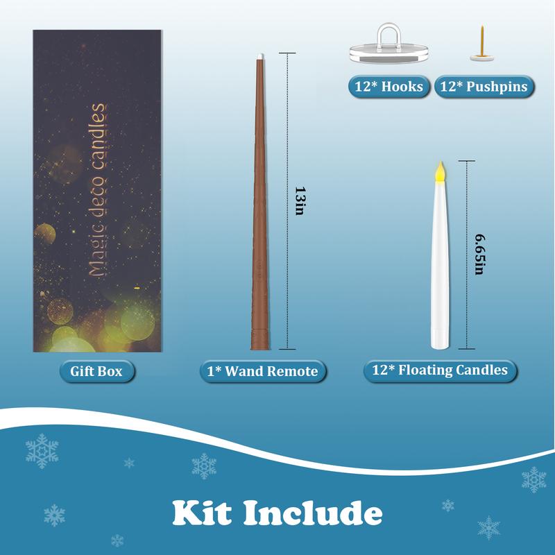 Flameless Candles with Magic Wand Remote for Christmas Decor