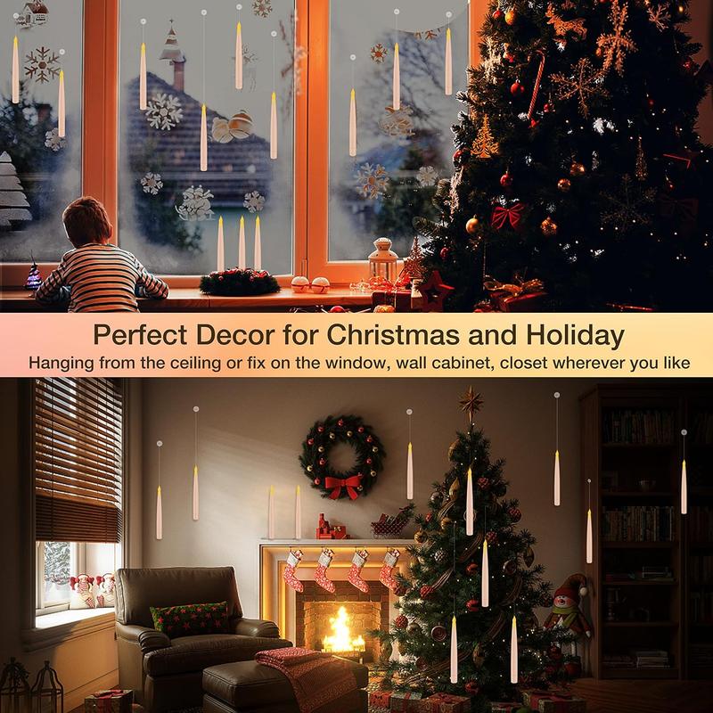 Flameless Candles with Magic Wand Remote for Christmas Decor