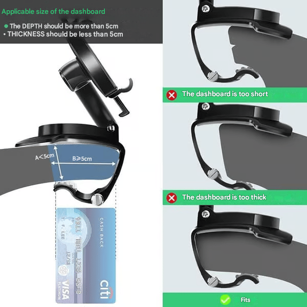 360 Degree Rotation Dashboard Car Phone Holder