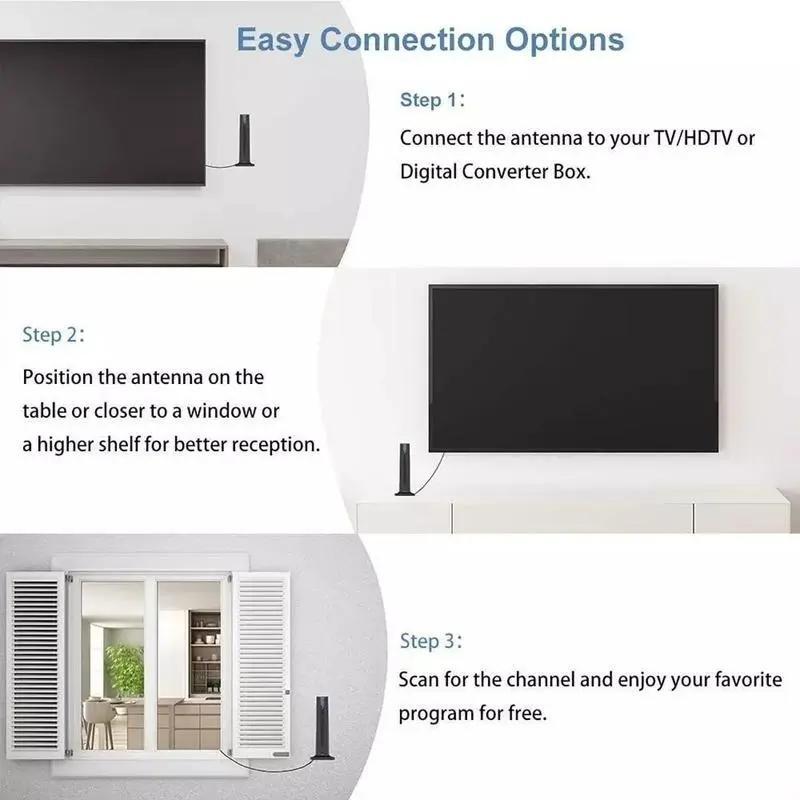 4K/1080P Indoor HDTV Antenna ✦ 120-Mile 360° Signal Booster30(limited-time discount)