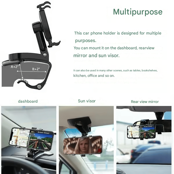 360 Degree Rotation Dashboard Car Phone Holder