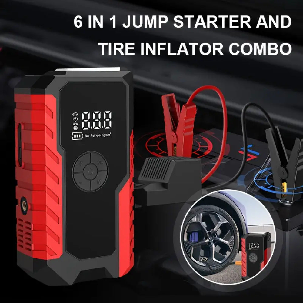 Portable Car Jump Starter with Air Compressor