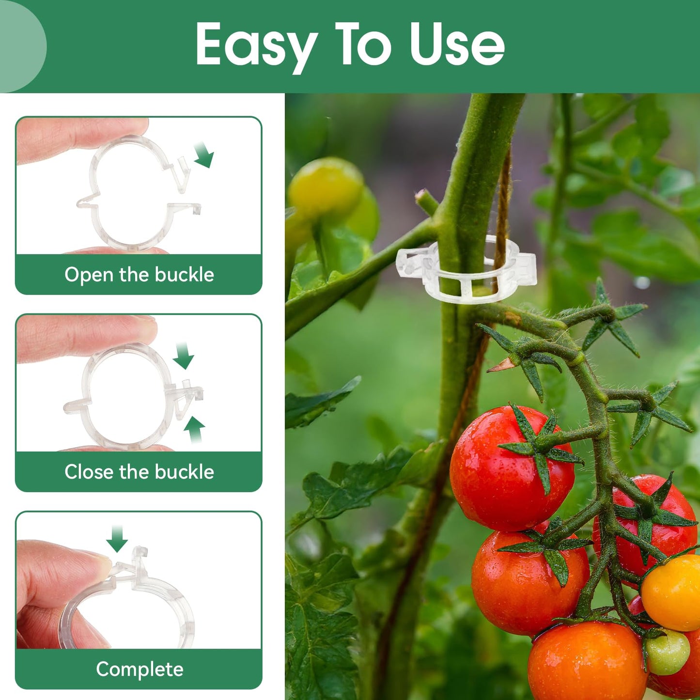 Secured Plastic Plant Support Clips