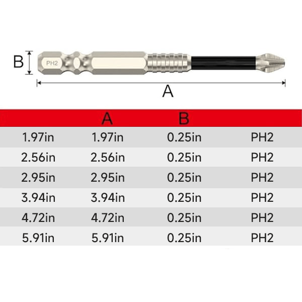 High-Magnetic Screwdriver Drill Bit Set
