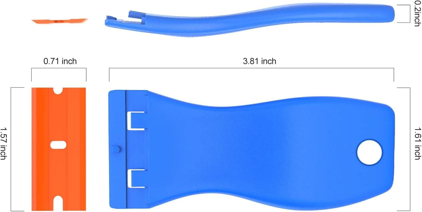 8 Pcs Plastic Razor Blade Scraper and 100 Pcs Blades