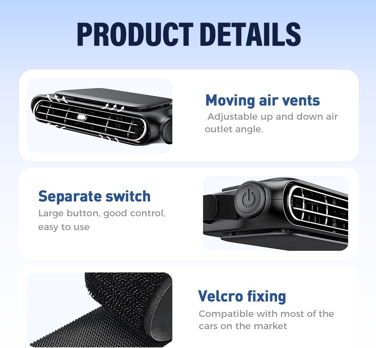 2025 New Car Fan for Driver and Passenger's Seat