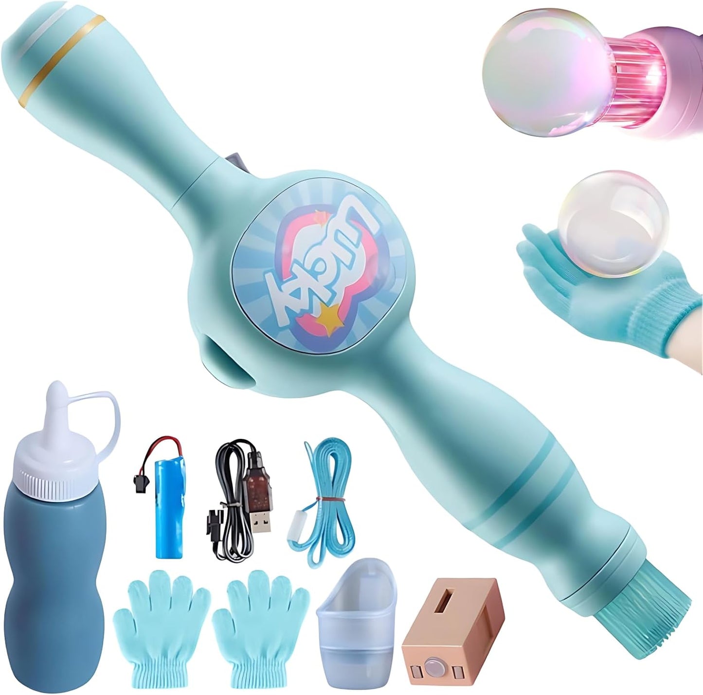 Elastic bubble fog wand