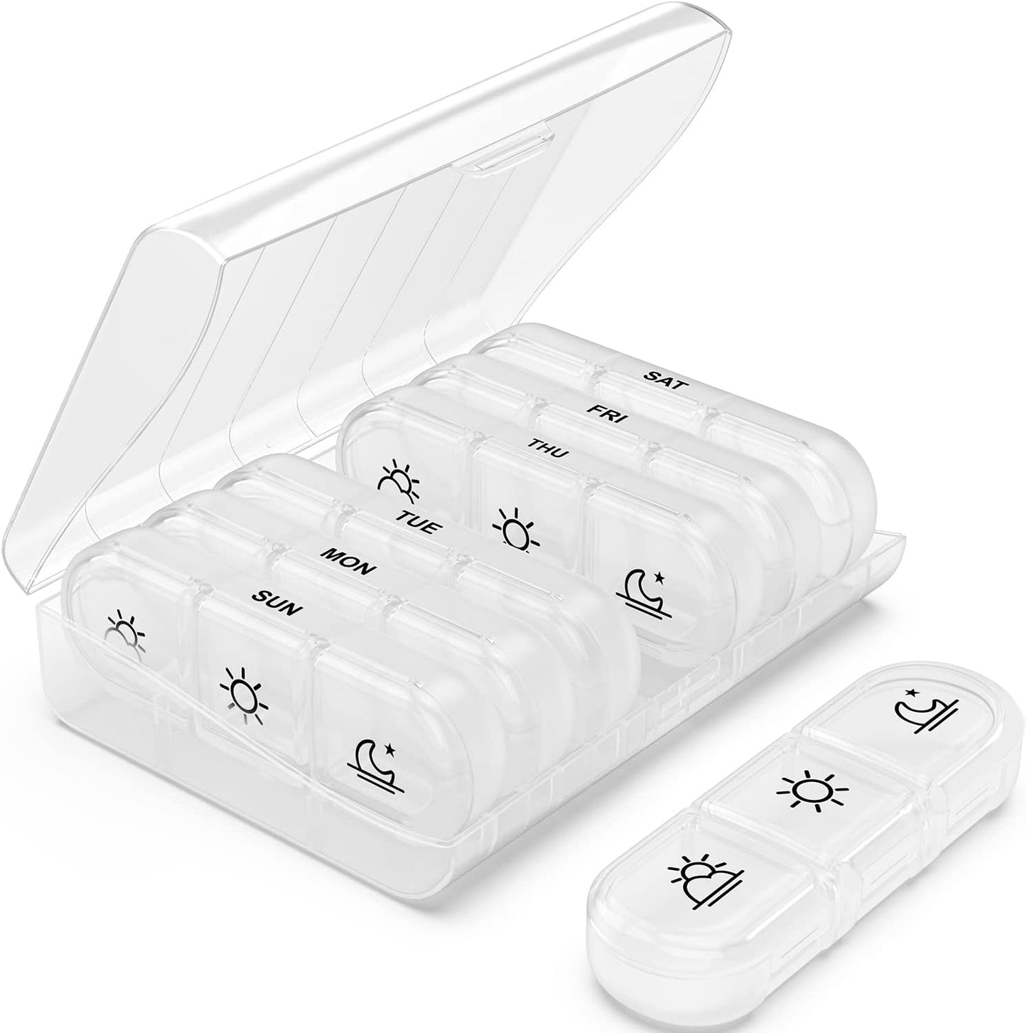 Weekly Pill Organizer 3 Times a Day