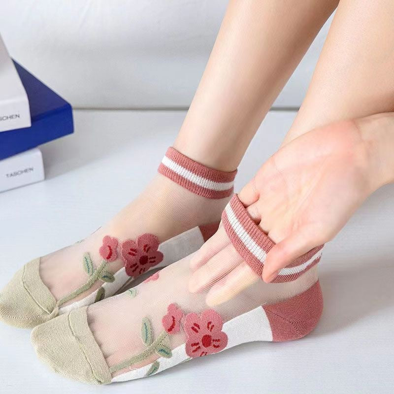 Women's Summer Thin Silk Socks