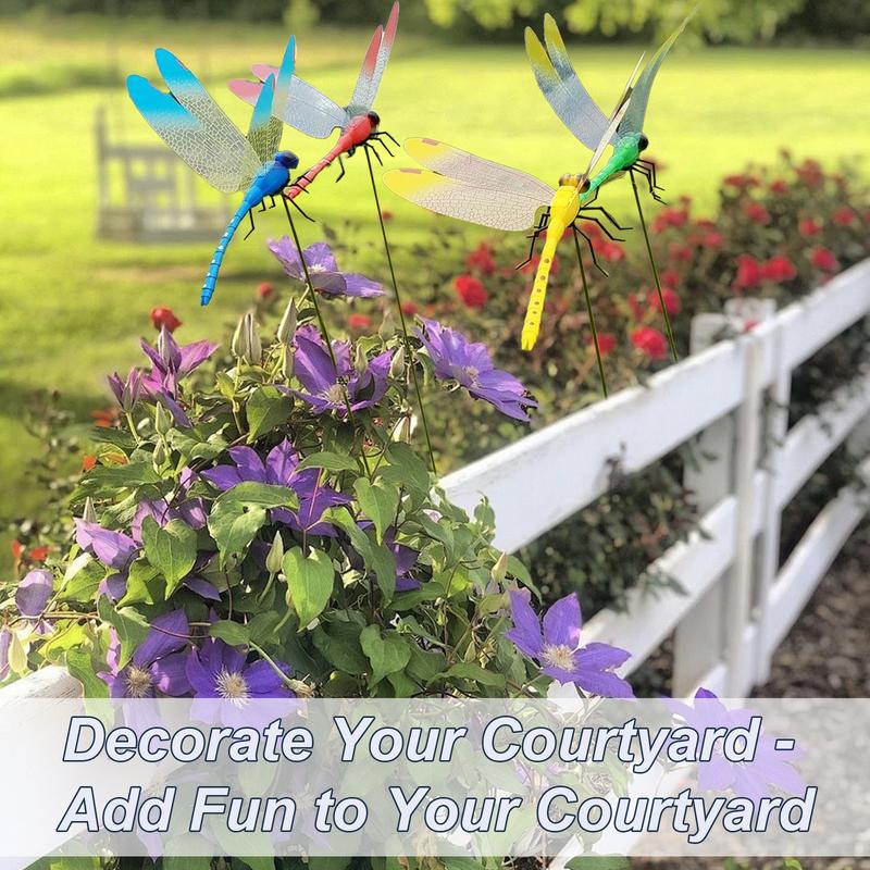 12 Counts Outdoor Fake Dragonfly Rod Clip