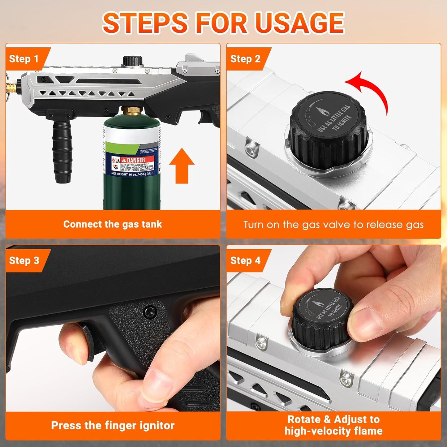 Powerful Propane Grill Torch Gun