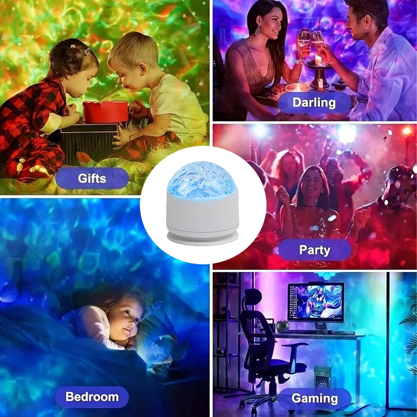 2 in 1 Galaxy Light, 16 Color Aurora Night Light Projector