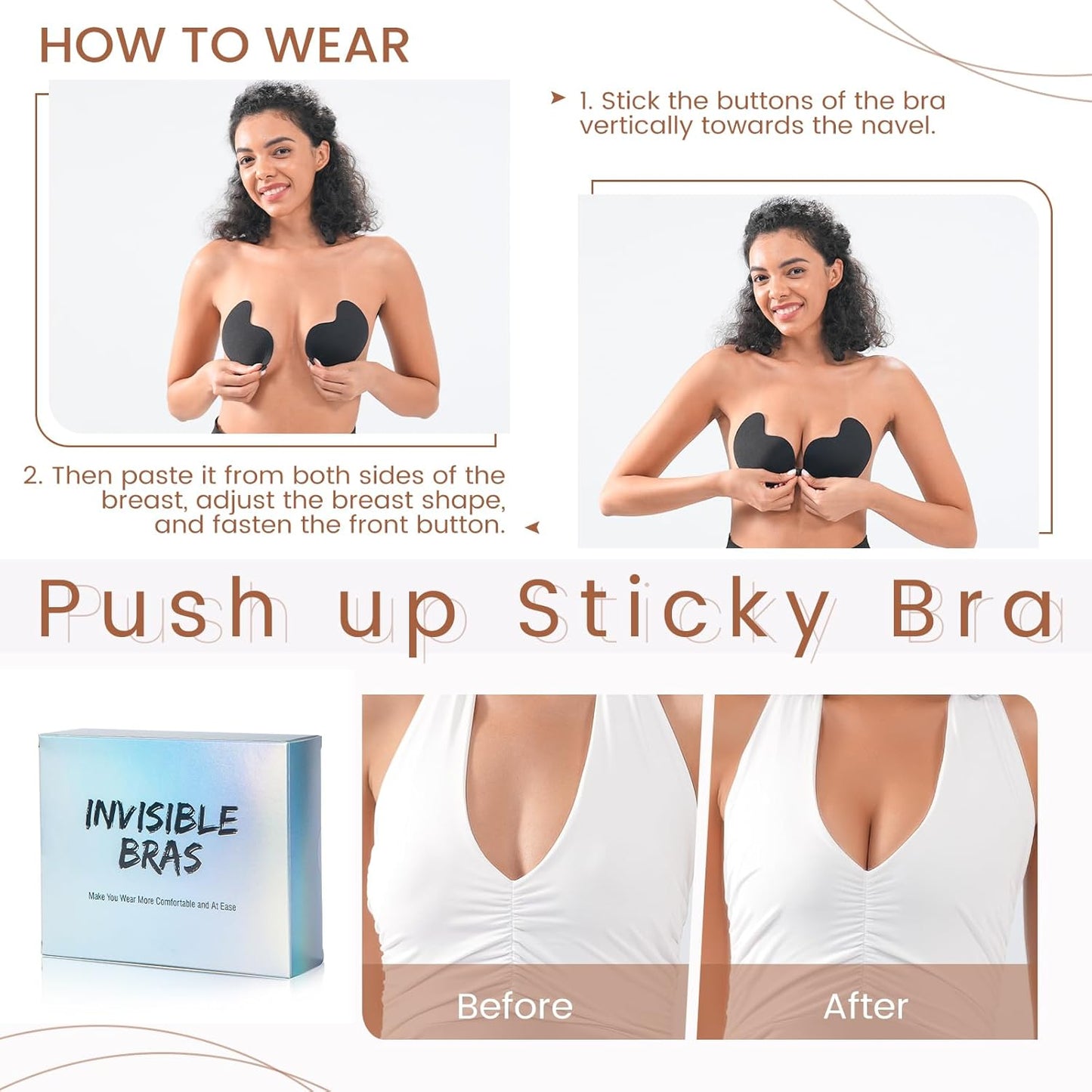 Invisible Diva Strapless Backless Push up Bra(limited-time discount)