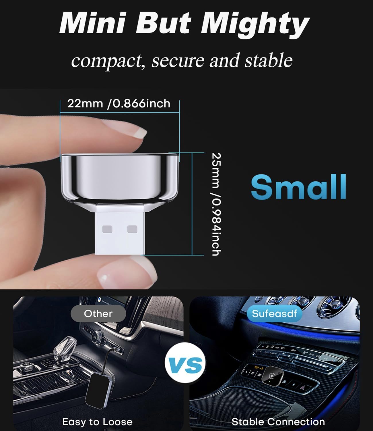 2025 Upgraded Wireless CarPlay Adapter& Android Auto Adapter
