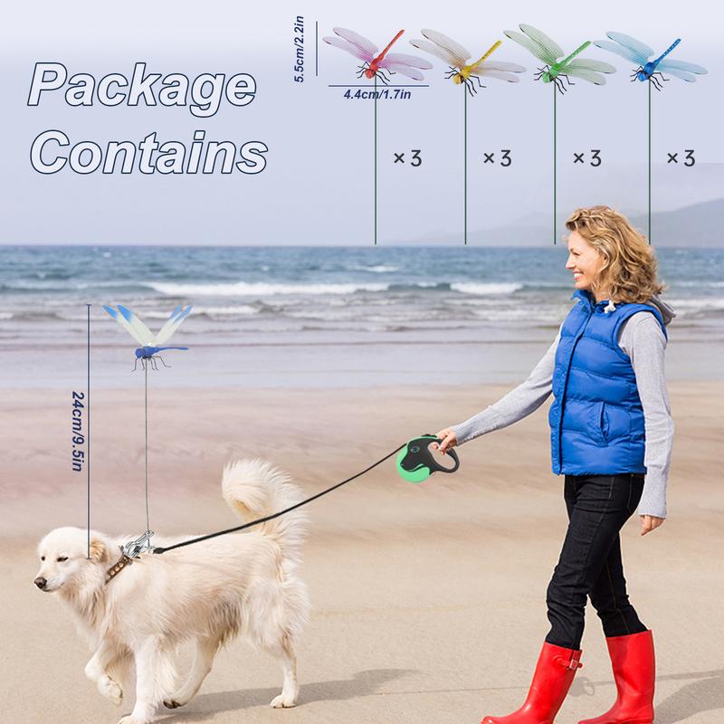 12 Counts Outdoor Fake Dragonfly Rod Clip