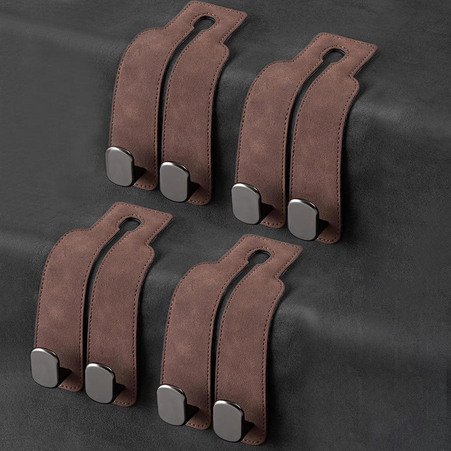 TwinHook Leather Car Headrest Hangers(limited time)
