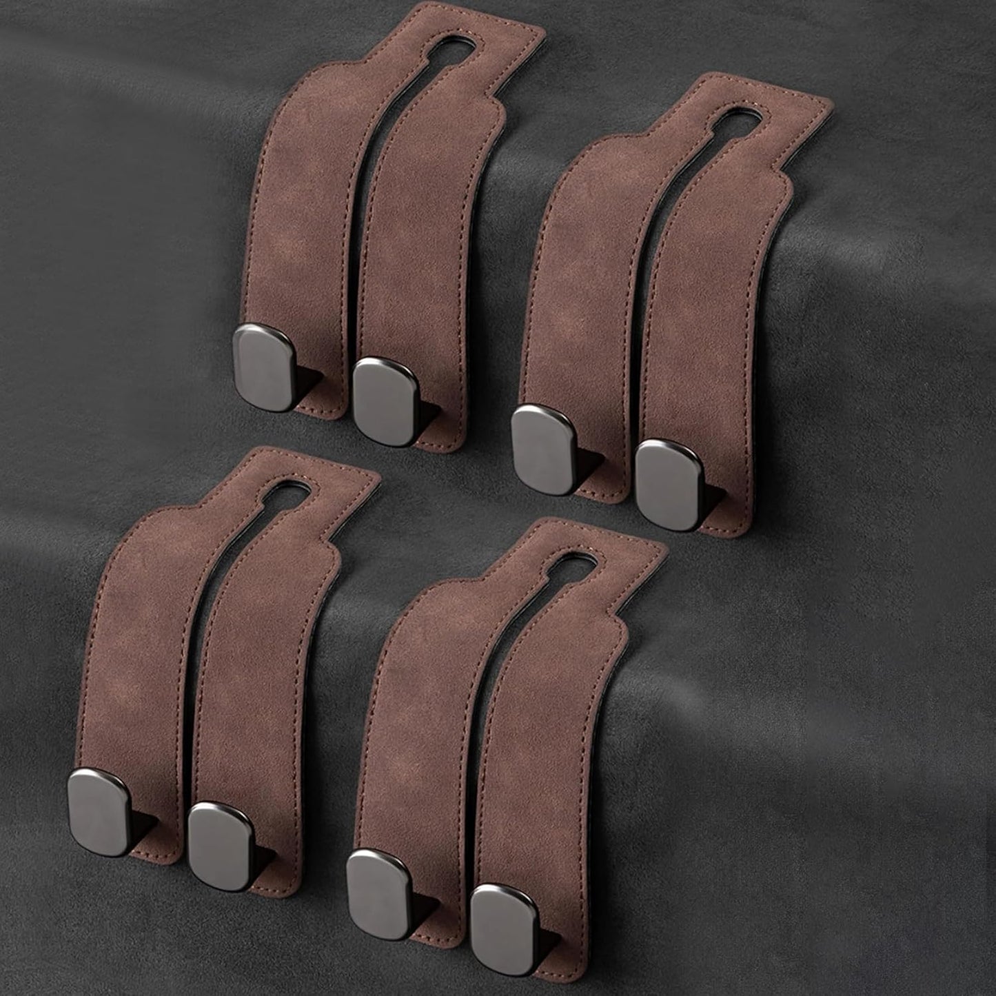 TwinHook Leather Car Headrest Hangers(limited time)