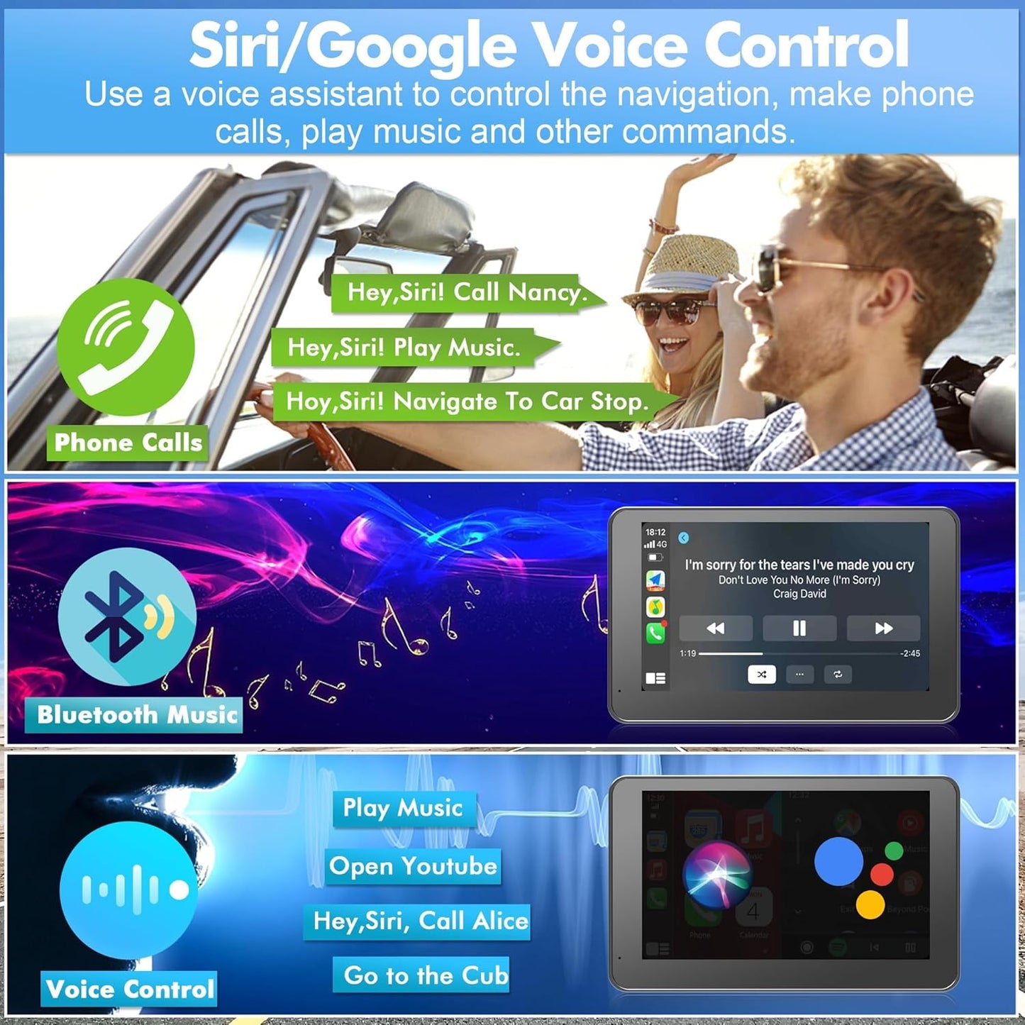 2025 Upgraded Wireless CarPlay Screen