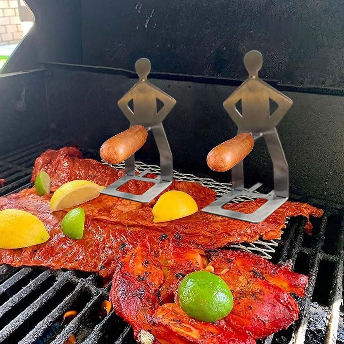 Funny Hot Dog Sausage Stand Holder - Portable Hot Dog Roaster Rack