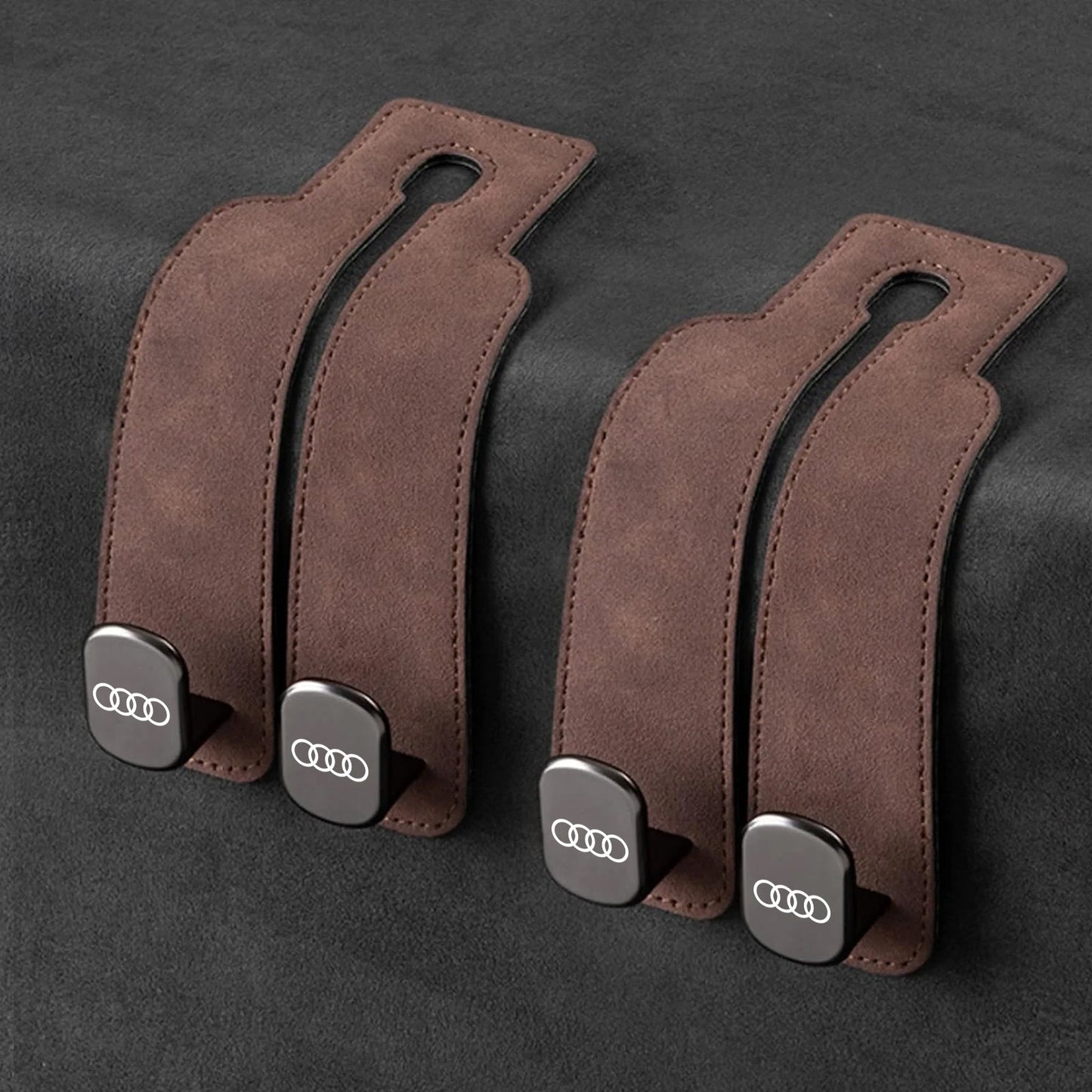 TwinHook Leather Car Headrest Hangers(limited time)