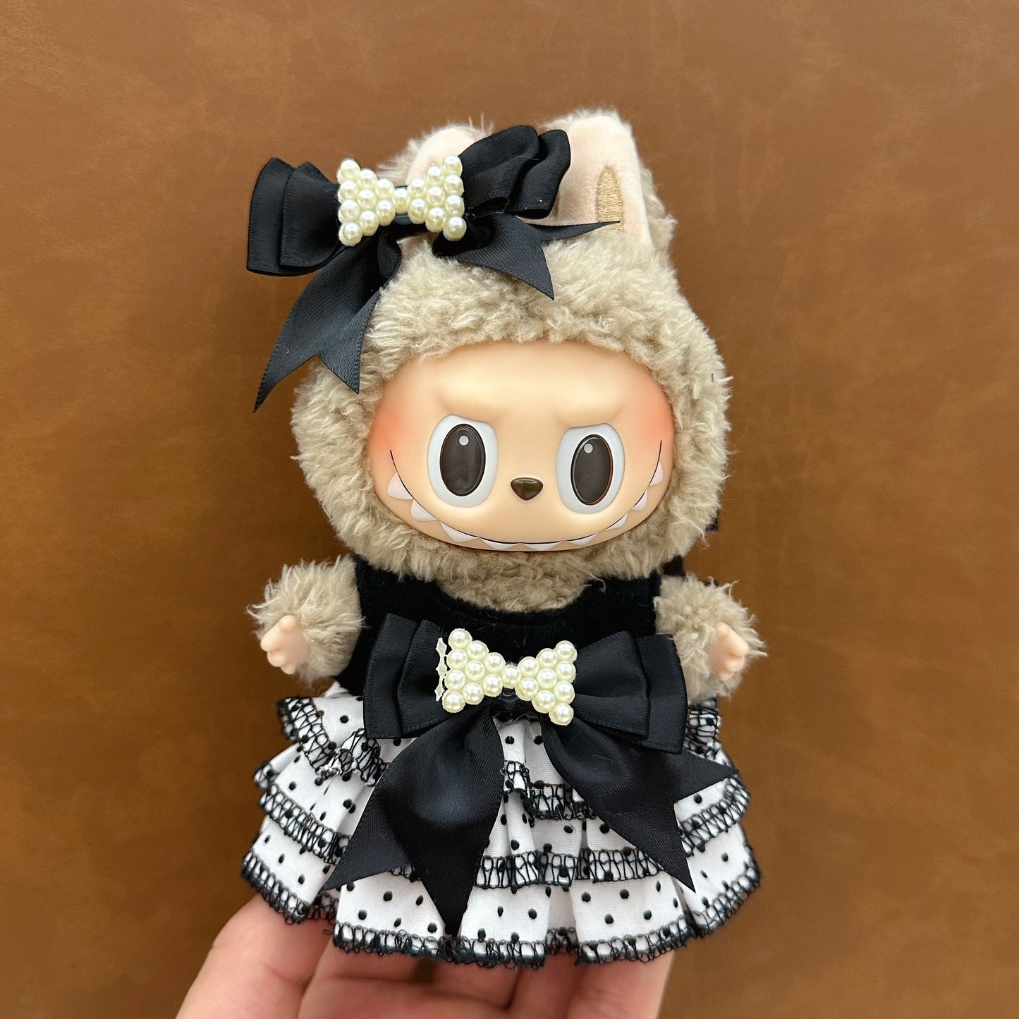 Labubu baby clothes 17cm rabub clothes blind box doll skirt set cute dress-up toys cross-border wholesale