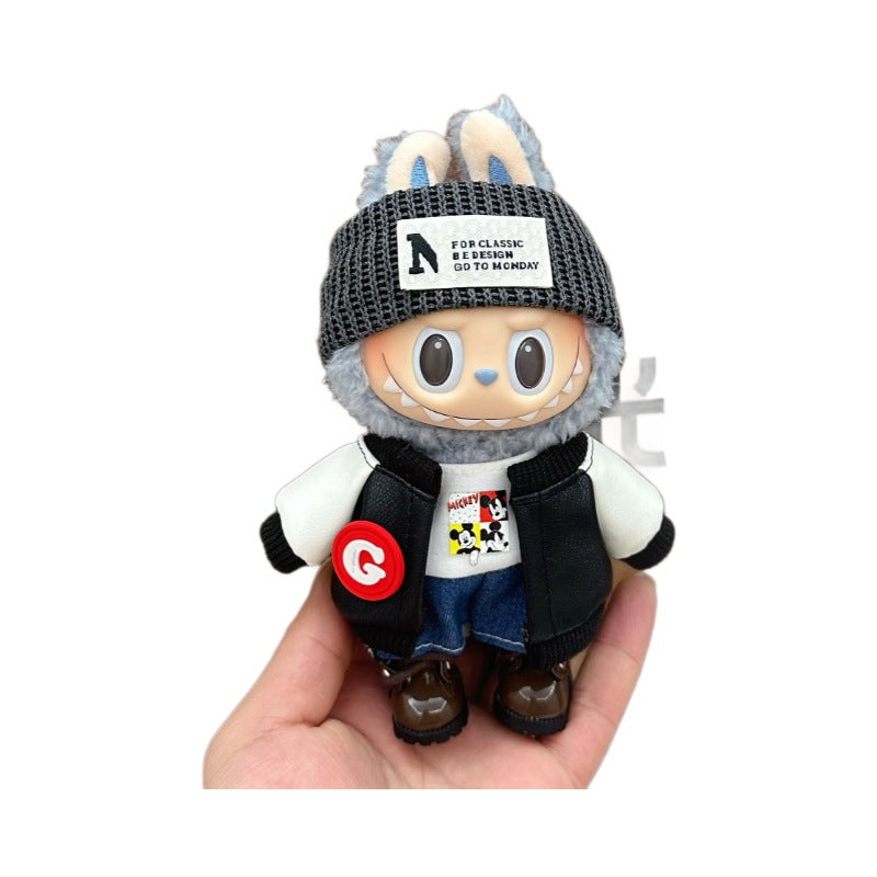Labubu baby clothes 17cm rabub clothes blind box doll skirt set cute dress-up toys cross-border wholesale