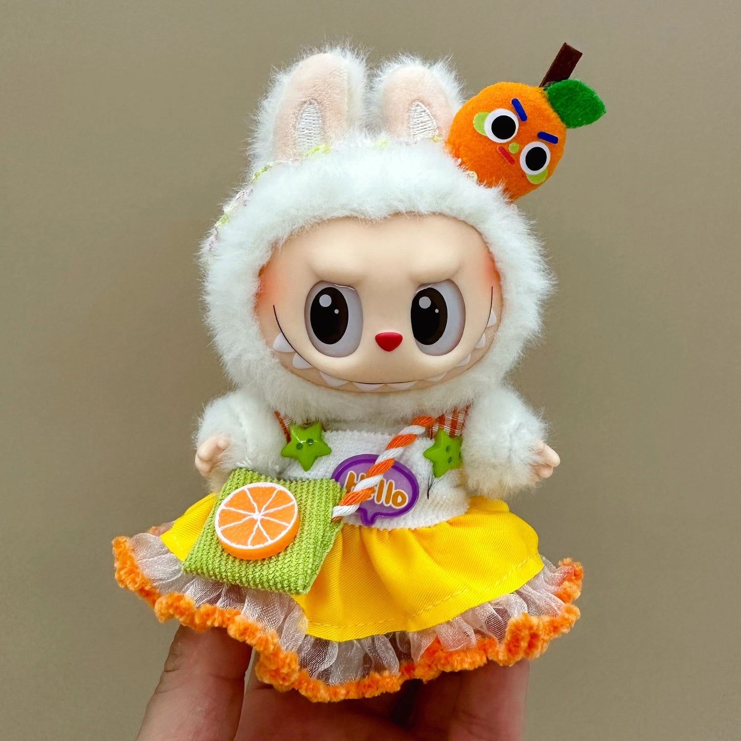 Labubu baby clothes 17cm rabub clothes blind box doll skirt set cute dress-up toys cross-border wholesale