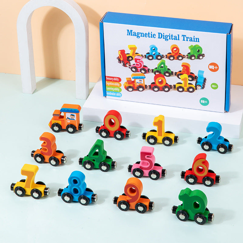 Magnetic Wooden Alphabet Train Sets | ABC Letter Learning Toy Trains