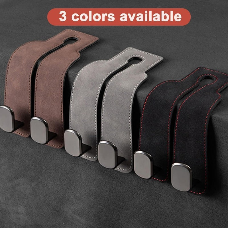 TwinHook Leather Car Headrest Hangers(limited time)