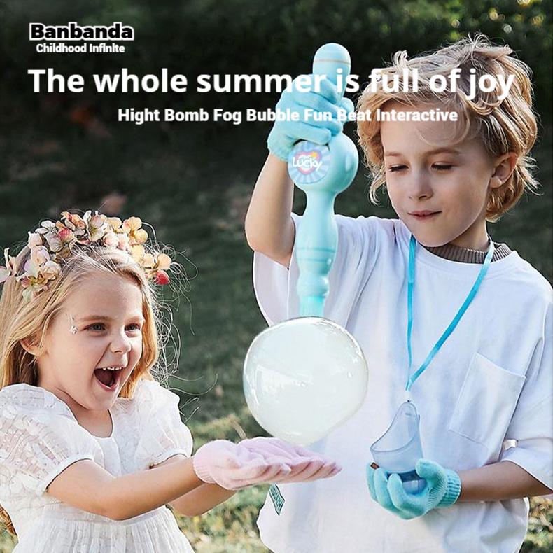 Elastic bubble fog wand
