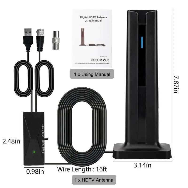 4K/1080P Indoor HDTV Antenna ✦ 120-Mile 360° Signal Booster30(limited-time discount)