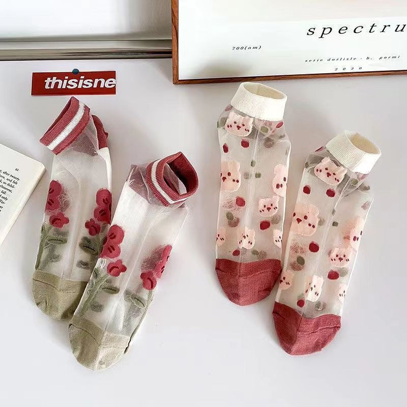 Women's Summer Thin Silk Socks