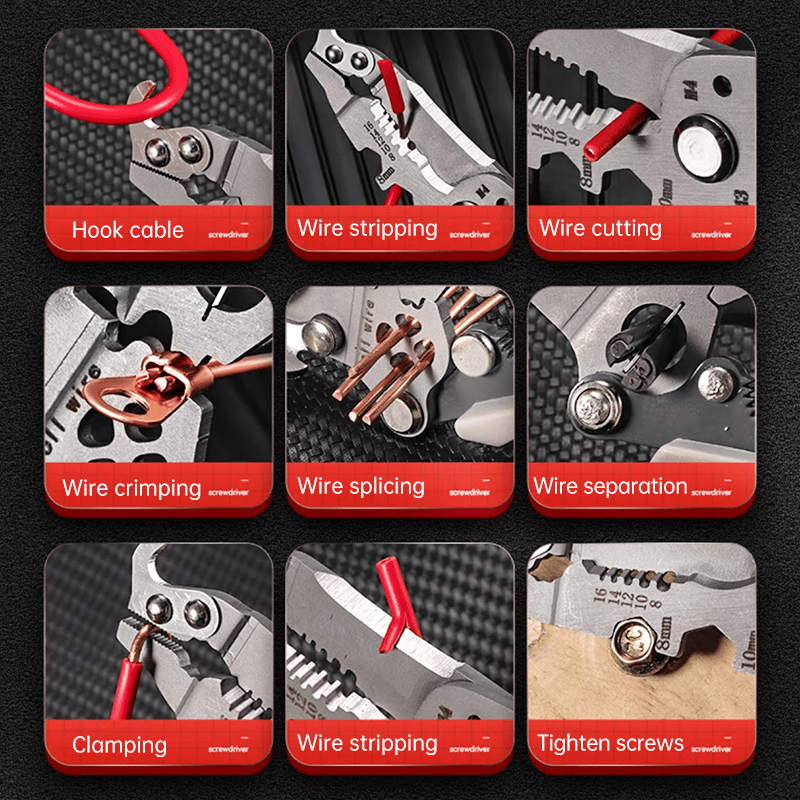 š„2025 New Upgradeš„Multifunctional Folding Wire Stripper-Professional Electrician Tool
