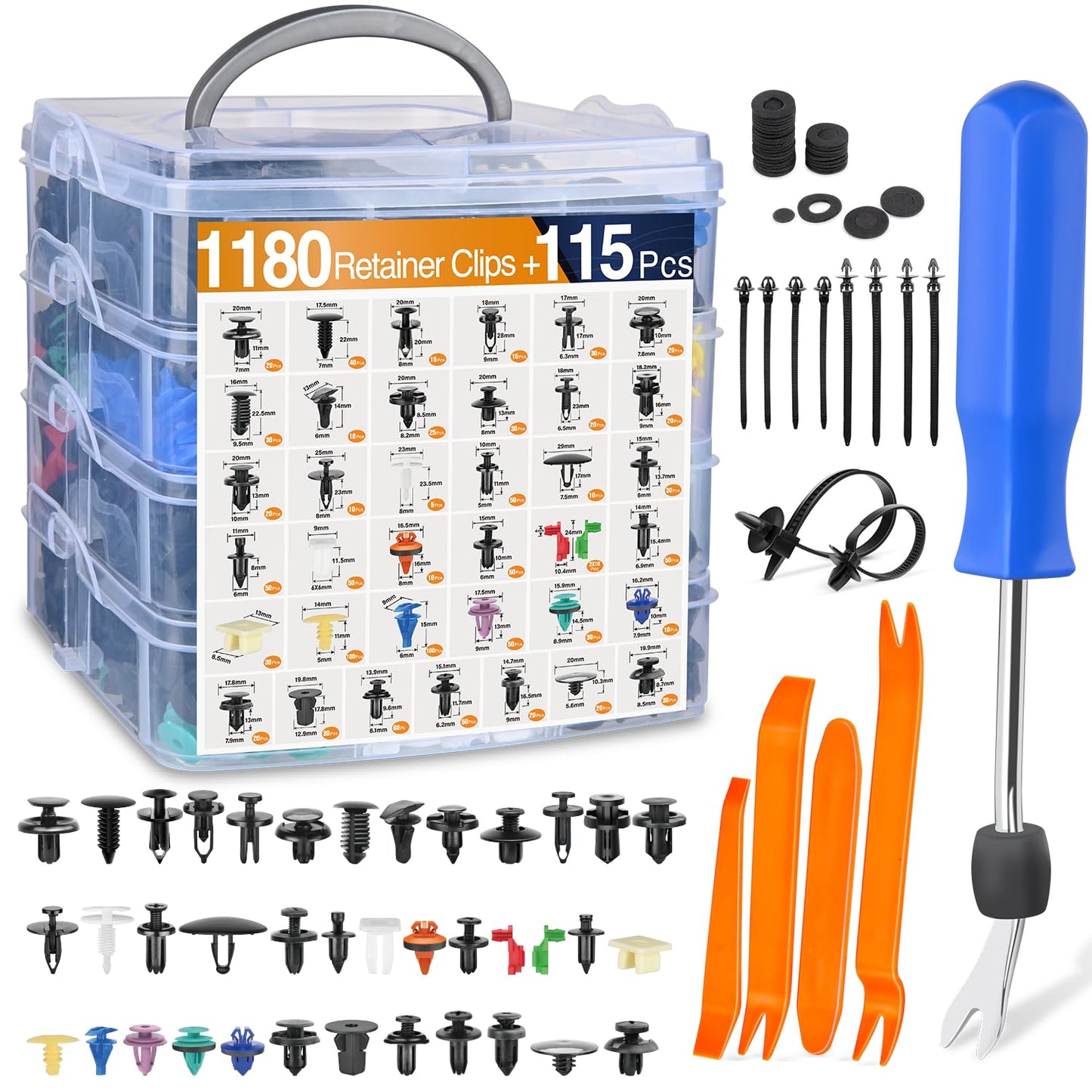 925pcs-1295Pcs Car Retainer Clips & Fastener Remover(limited-time discount)