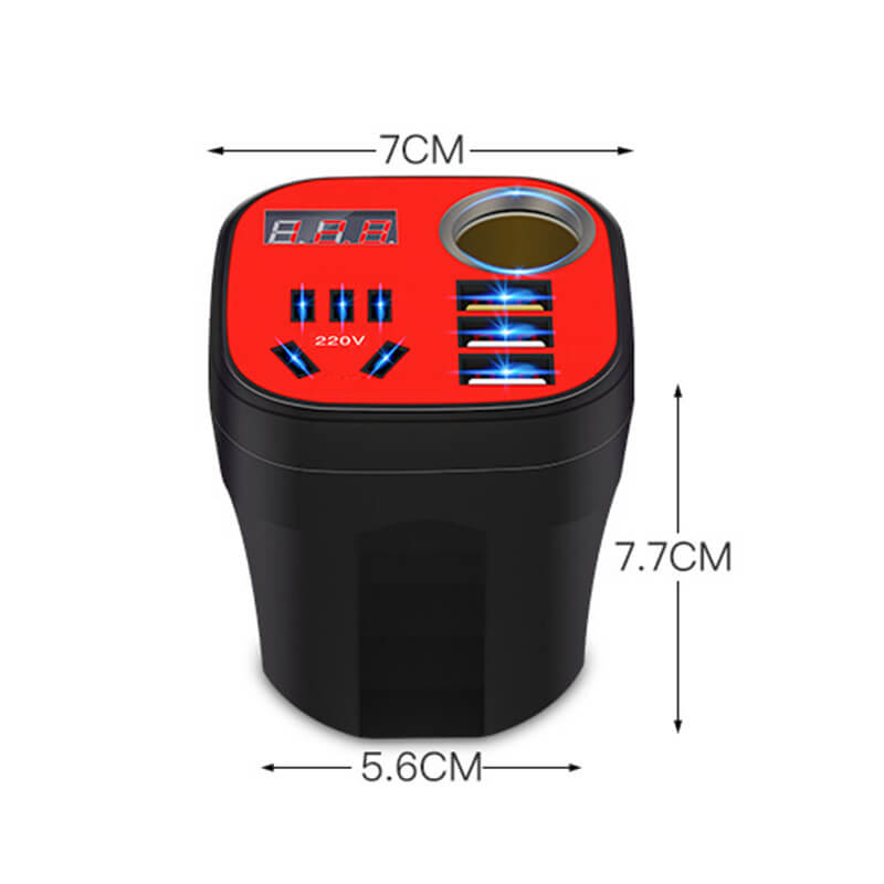 Car mounted cup type inverter converter QC charger(50%)