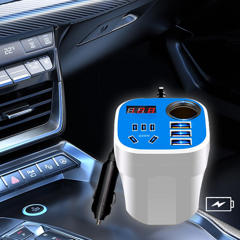 Car mounted cup type inverter converter QC charger(50%)