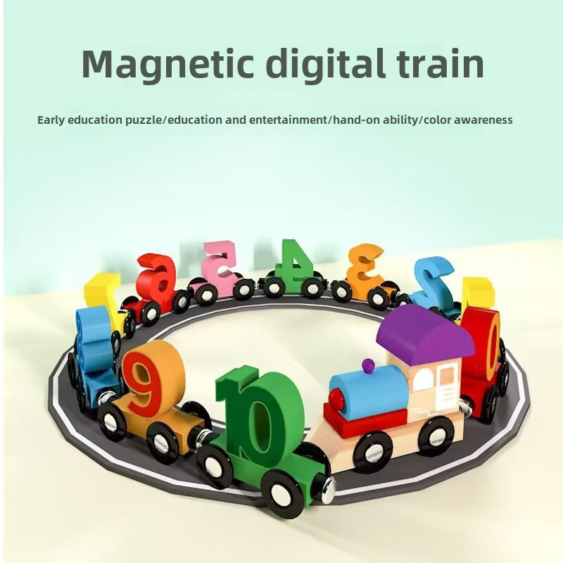 Magnetic Wooden Alphabet Train Sets | ABC Letter Learning Toy Trains