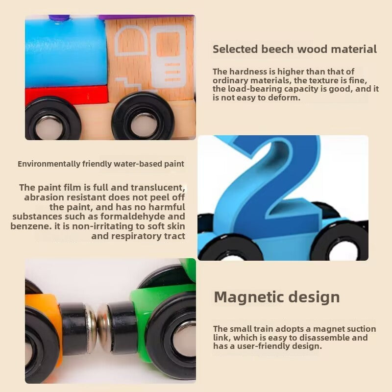 Magnetic Wooden Alphabet Train Sets | ABC Letter Learning Toy Trains