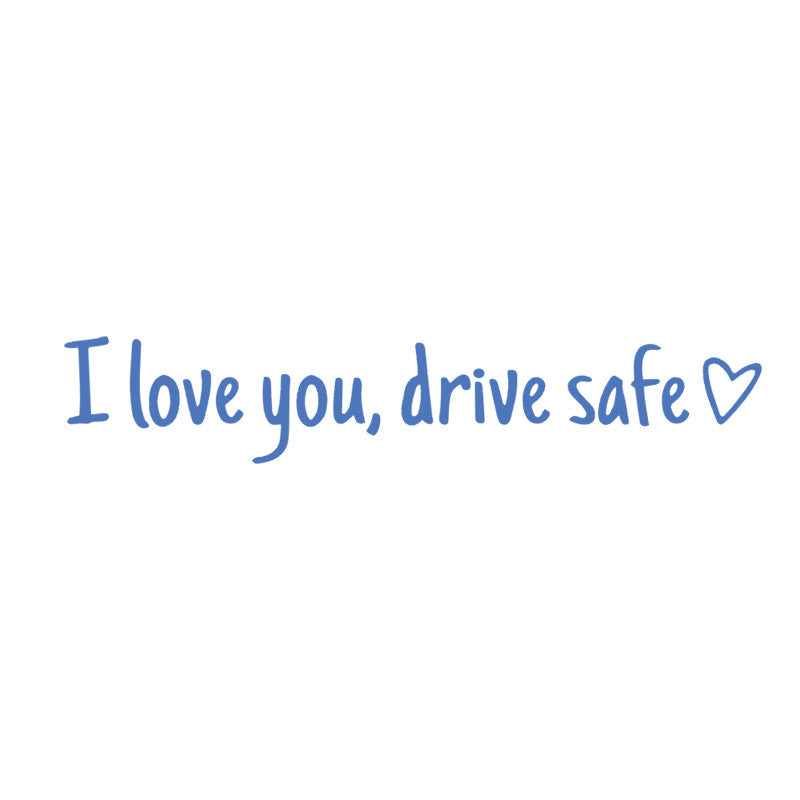 5 Pcs Rear View Mirror Decal - I Love You Drive Safe Decal