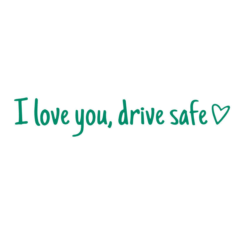 5 Pcs Rear View Mirror Decal - I Love You Drive Safe Decal