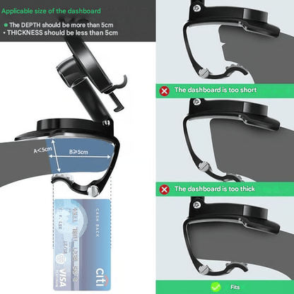 360 Degree Rotation Dashboard Car Phone Holder