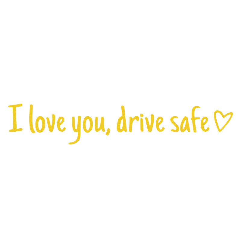 5 Pcs Rear View Mirror Decal - I Love You Drive Safe Decal