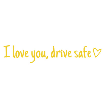 5 Pcs Rear View Mirror Decal - I Love You Drive Safe Decal