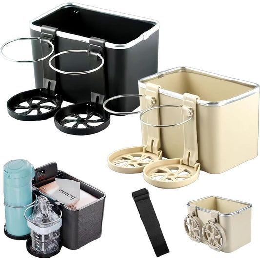 Armrest Organizer with Twin Fold-Flat Cup Holders（limited-time discount）