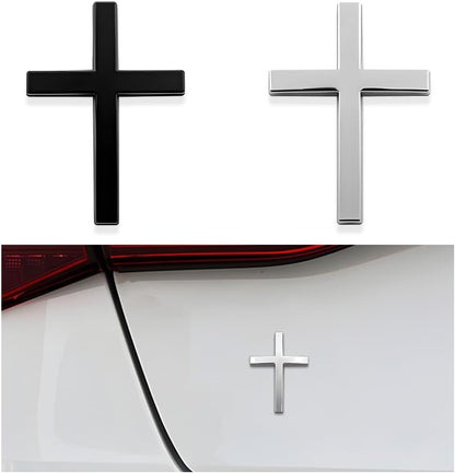 4PCS Metal Jesus Christ Cross Badge Stickers